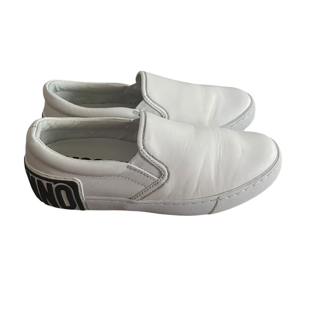 100% Authentic Moschino Logo Band Sneakers White Size 37(7)